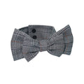 Checkered woven cotton pet bow collar