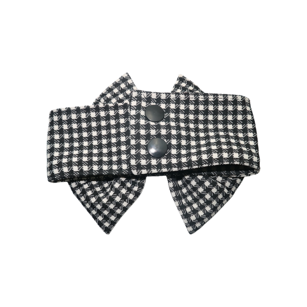 Classic Houndstooth Cotton Bow Tie Collar for Dogs