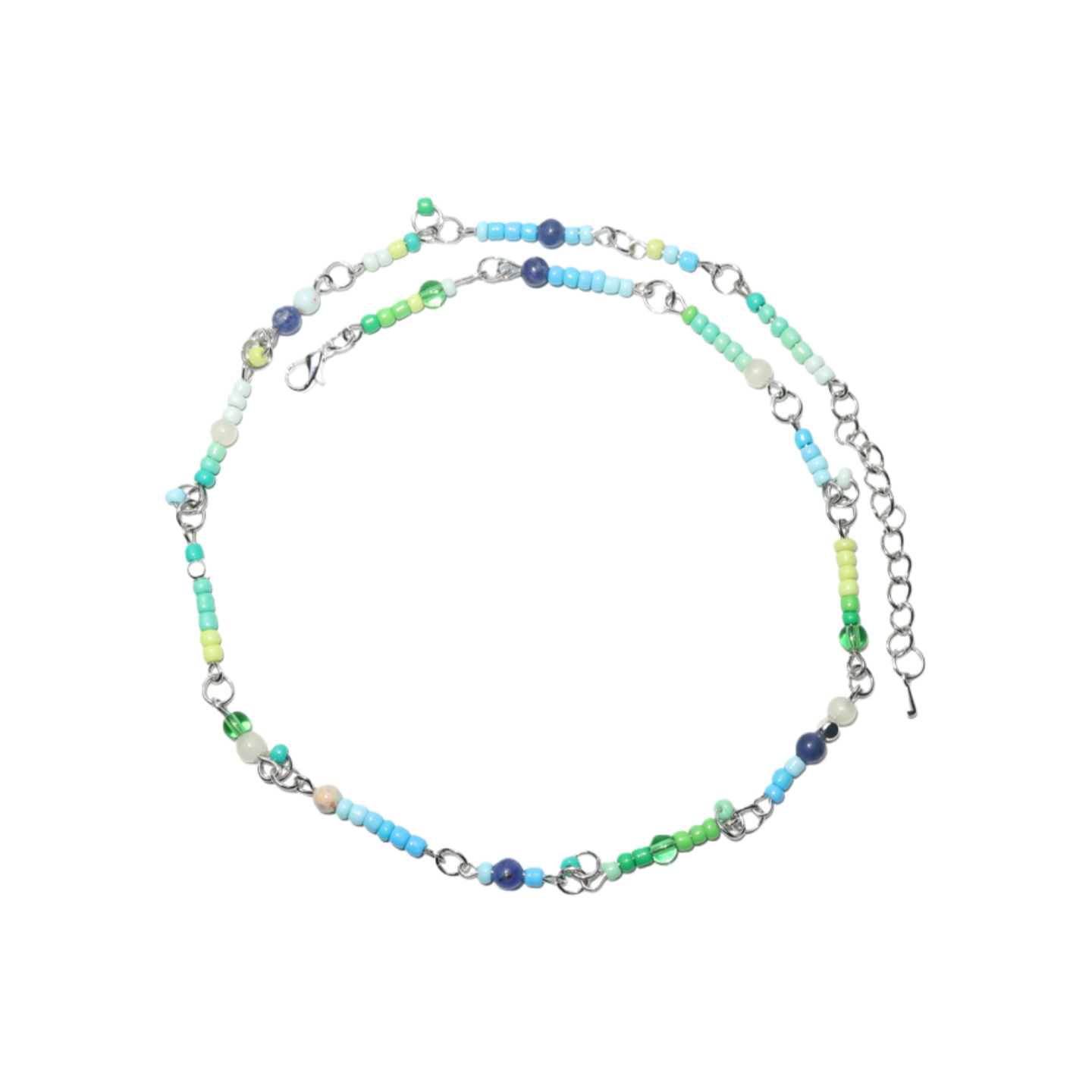 Pet Necklace Sea Salt Mint Style Contrast Bead