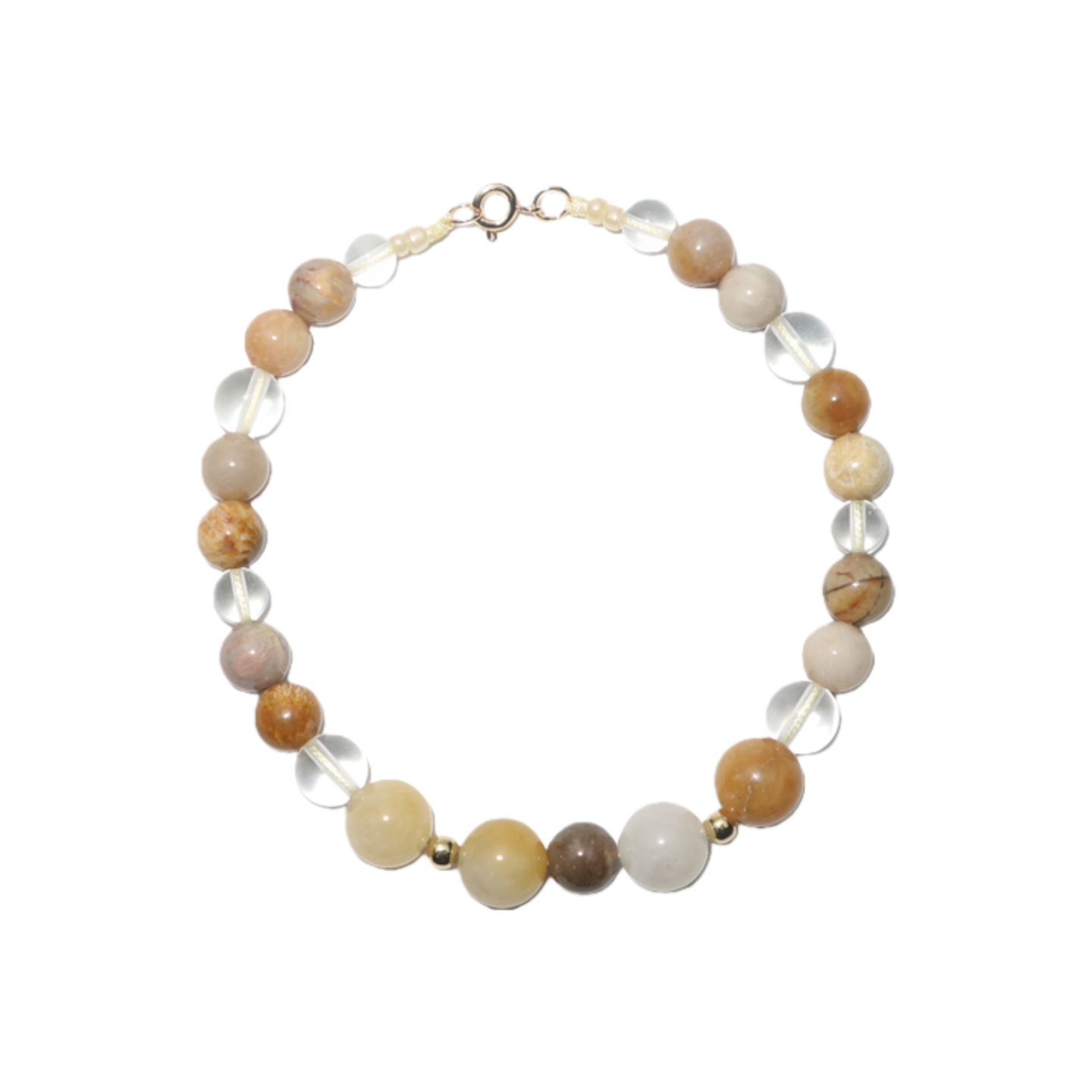 Pet Necklace Caramel Pudding Natural Stone