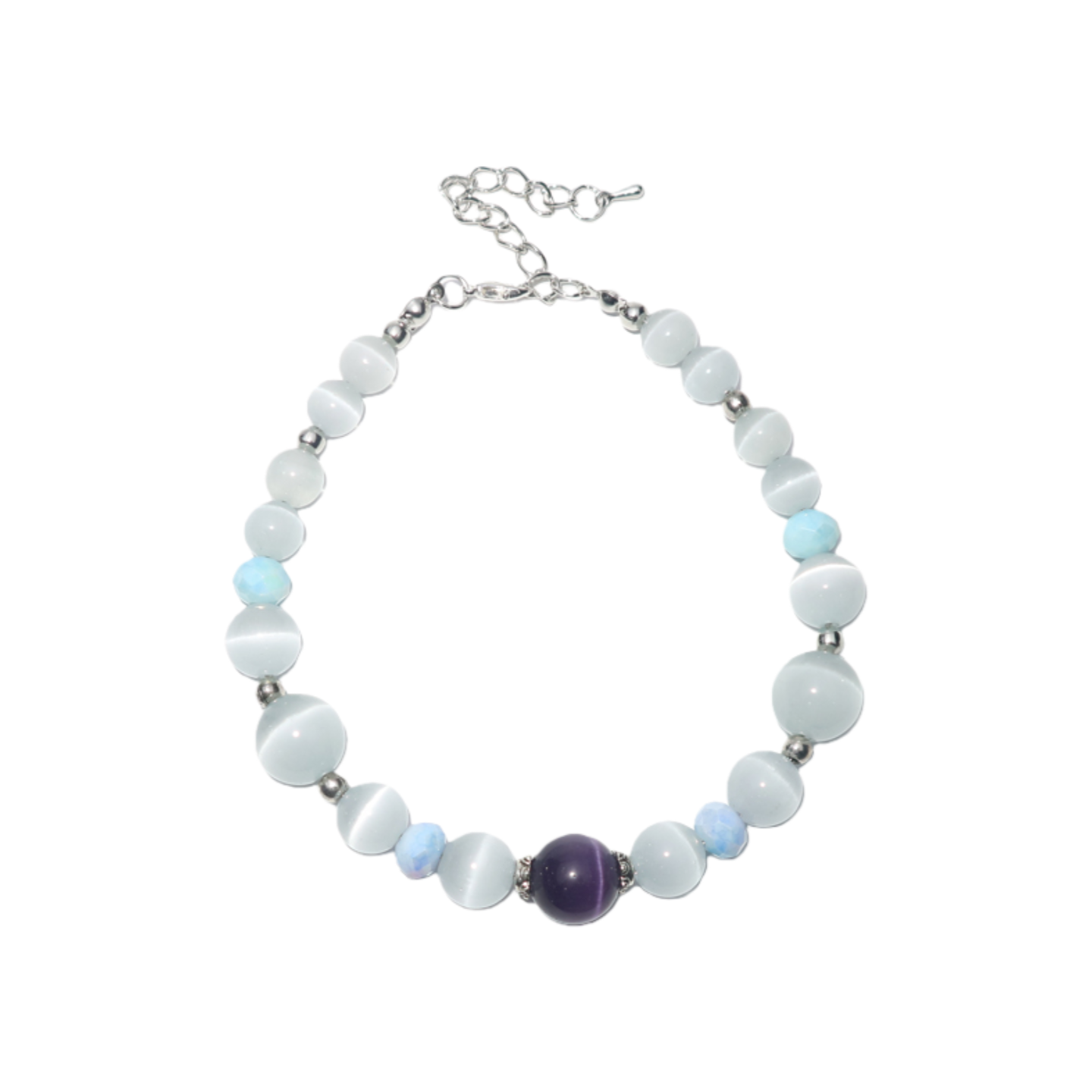 Pet Necklace Ice Mist Amethyst
