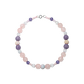 Pet Necklace Pink Purple Sweet Dream Natural Stone