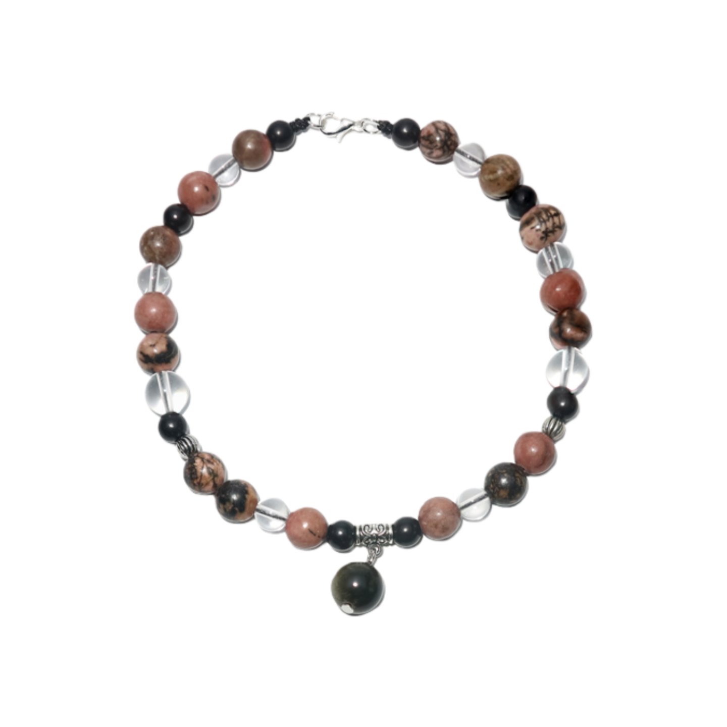 Pet Necklace Wildberry Dark Chocolate Natural Stone