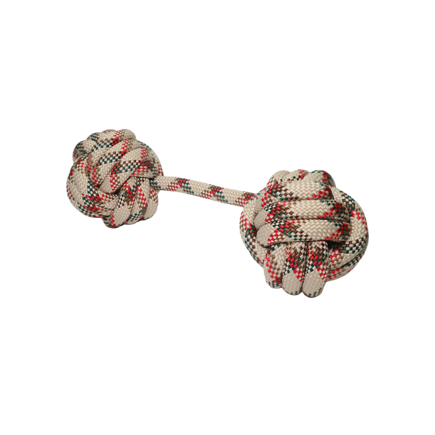 Retro Checkered Double Ball Rope Pet Toy