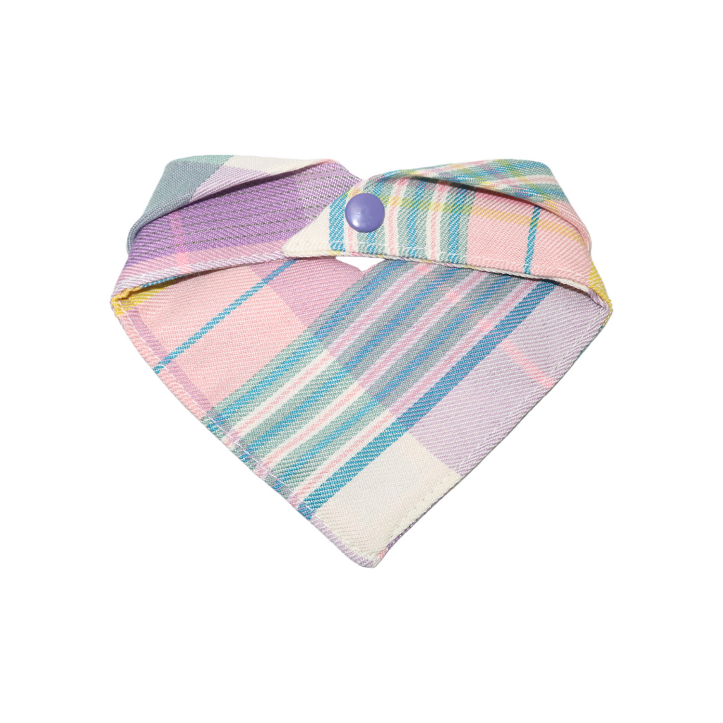 Rainbow Plaid Macaron Bandana Dog / Cat Bib