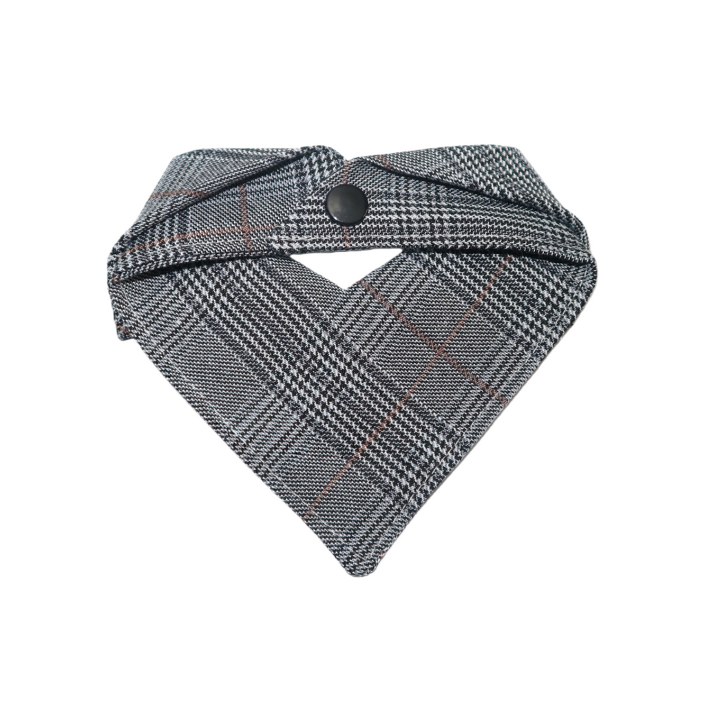 Houndstooth Pattern British Style Bandana Dog Bib