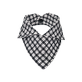 Black and White Plaid Academy Style Pet Bandana Bib