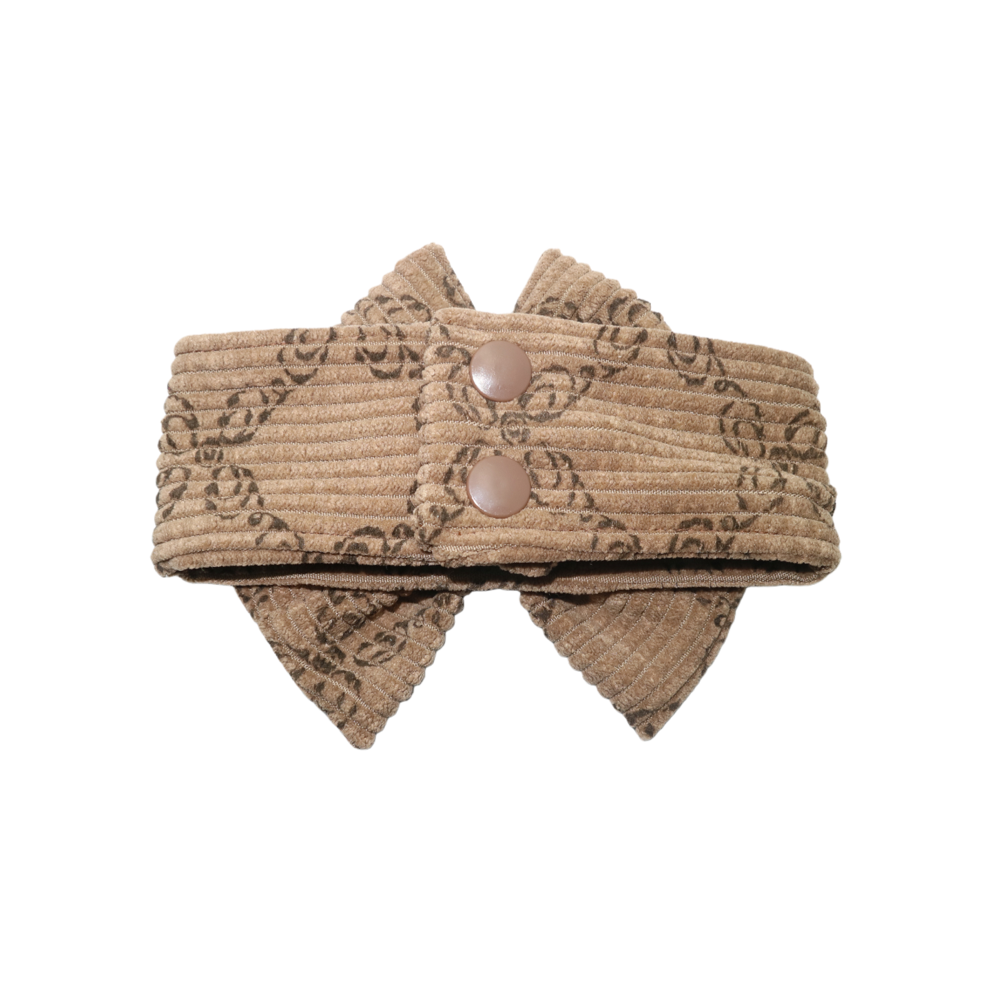 Printed Corduroy Pet Bow Tie Collar