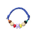 Pet Necklace Playful Color-Block Customizable Letter Sandalwood