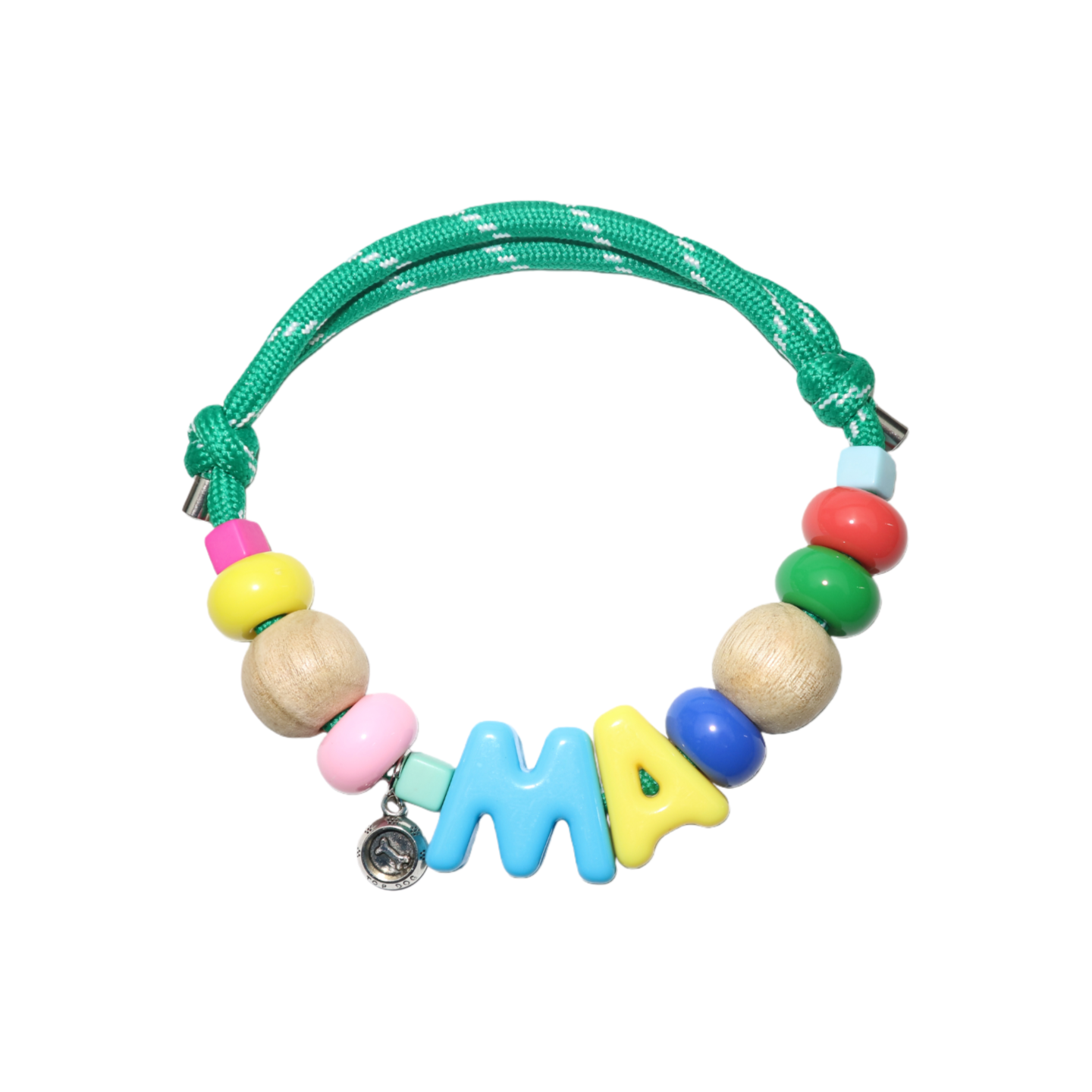Pet Dog Necklace Forest Style Color-Block Customizable Letter Pendant