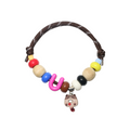 Warm Brown Playful Customizable Letter Pendant Sandalwood Pet Necklace