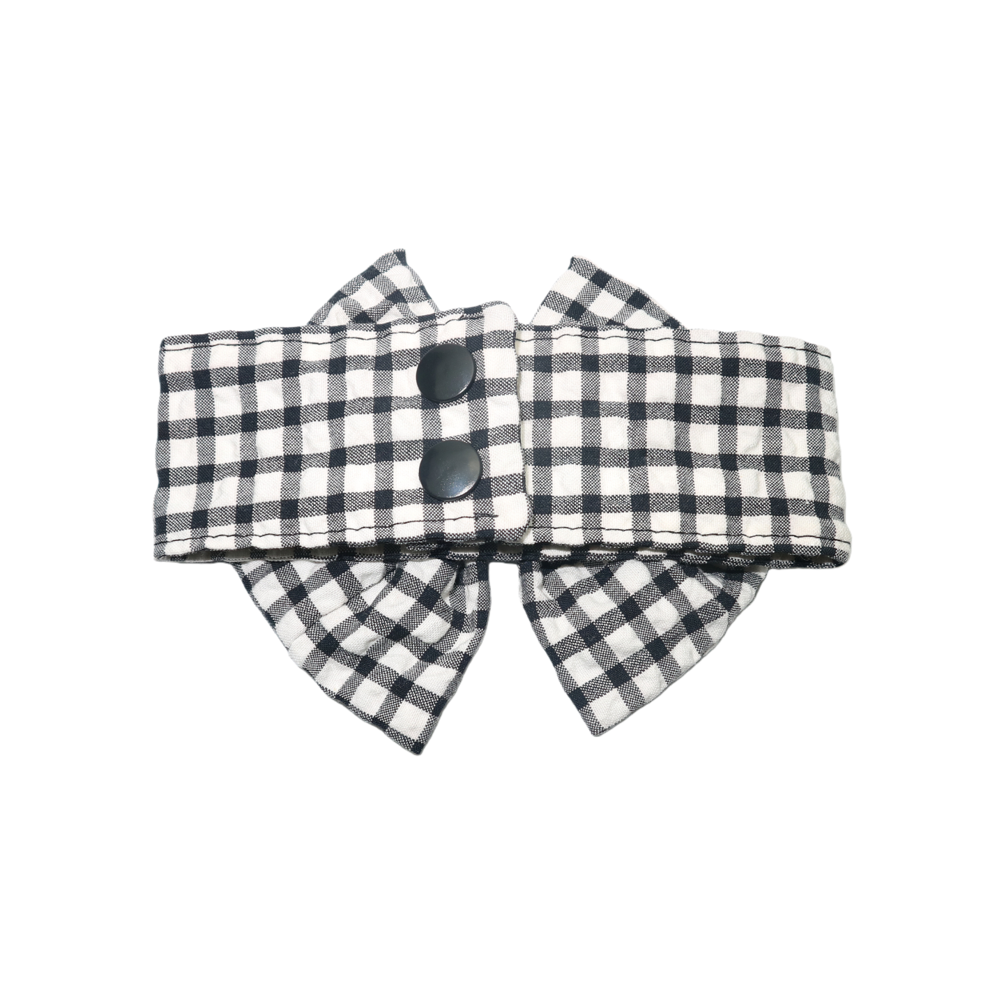 Retro Black and White Plaid Cotton Bow Tie Collar for Cats and Dogs