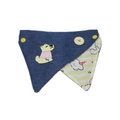 Denim Bear Embroidered Double-Sided Adjustable Pet Bib