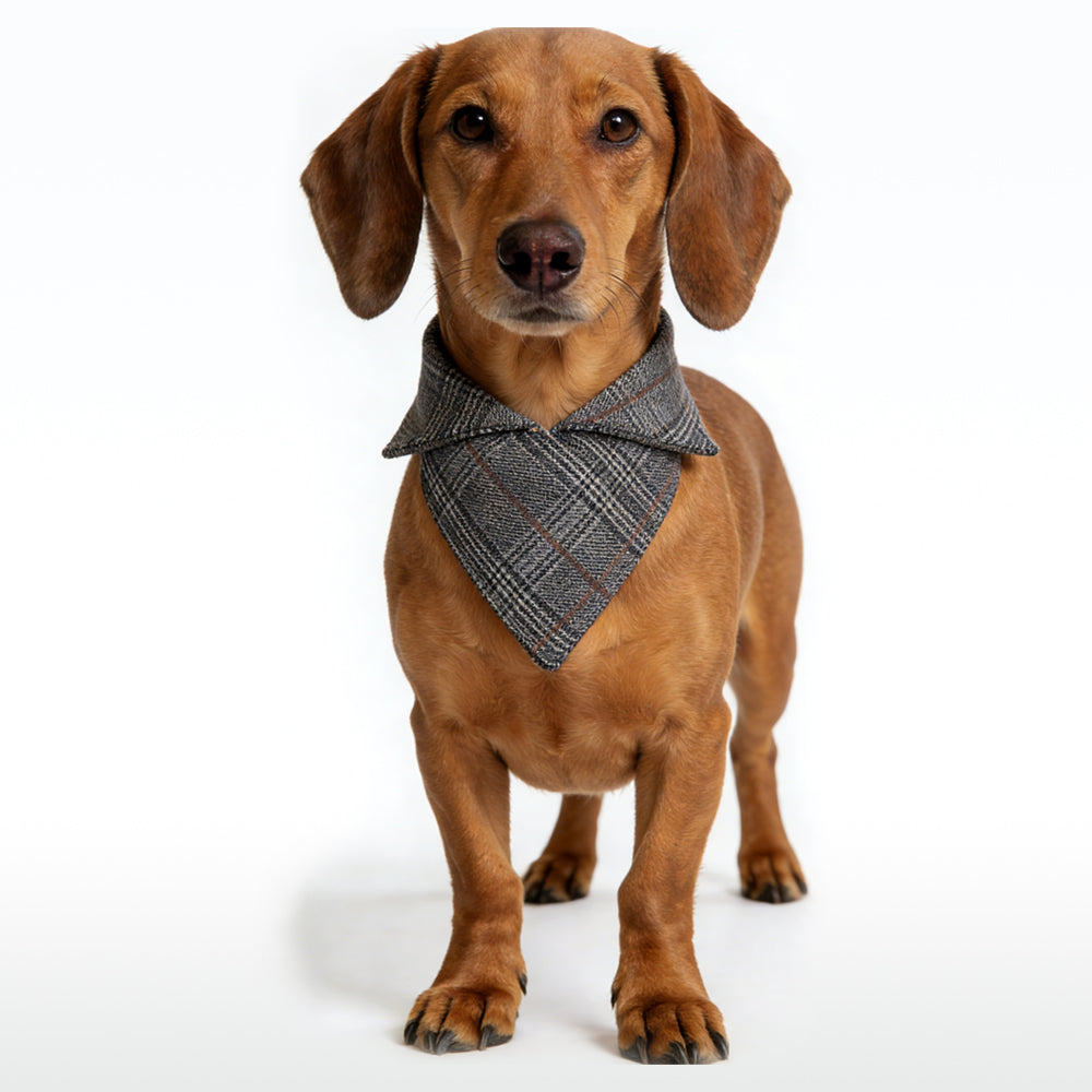 Houndstooth Pattern British Style Bandana Dog Bib