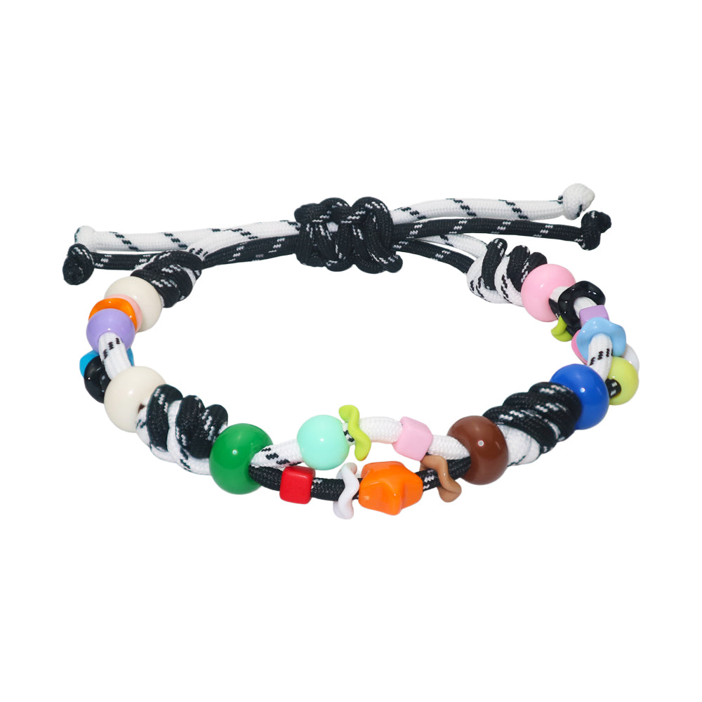DIY Adjustable Rainbow Beaded Pet Necklace | Handwoven Necklace for Dogs & Cats
