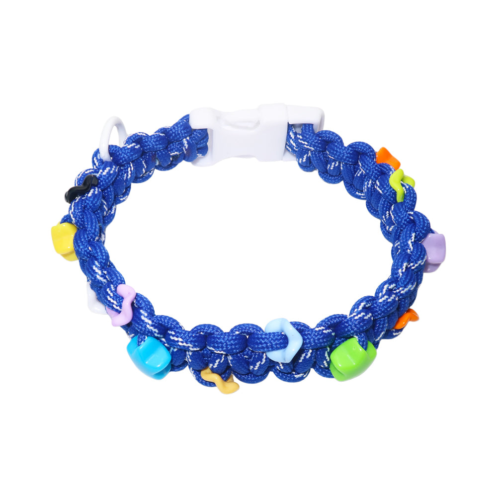 Dog-Specific Klein Blue Star Dopamine Woven Necklace