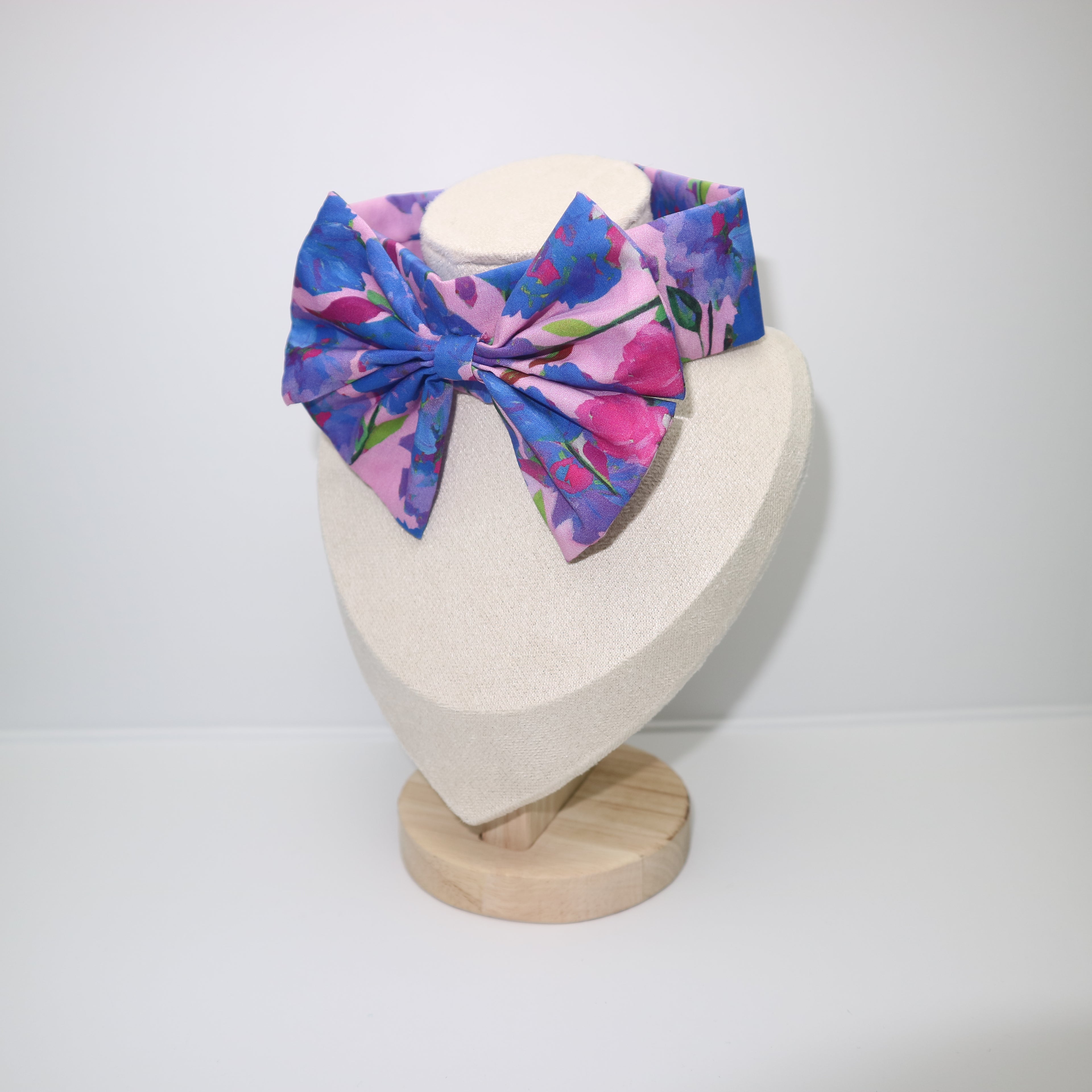 Oil Painting Style Floral Pet Bow Collar