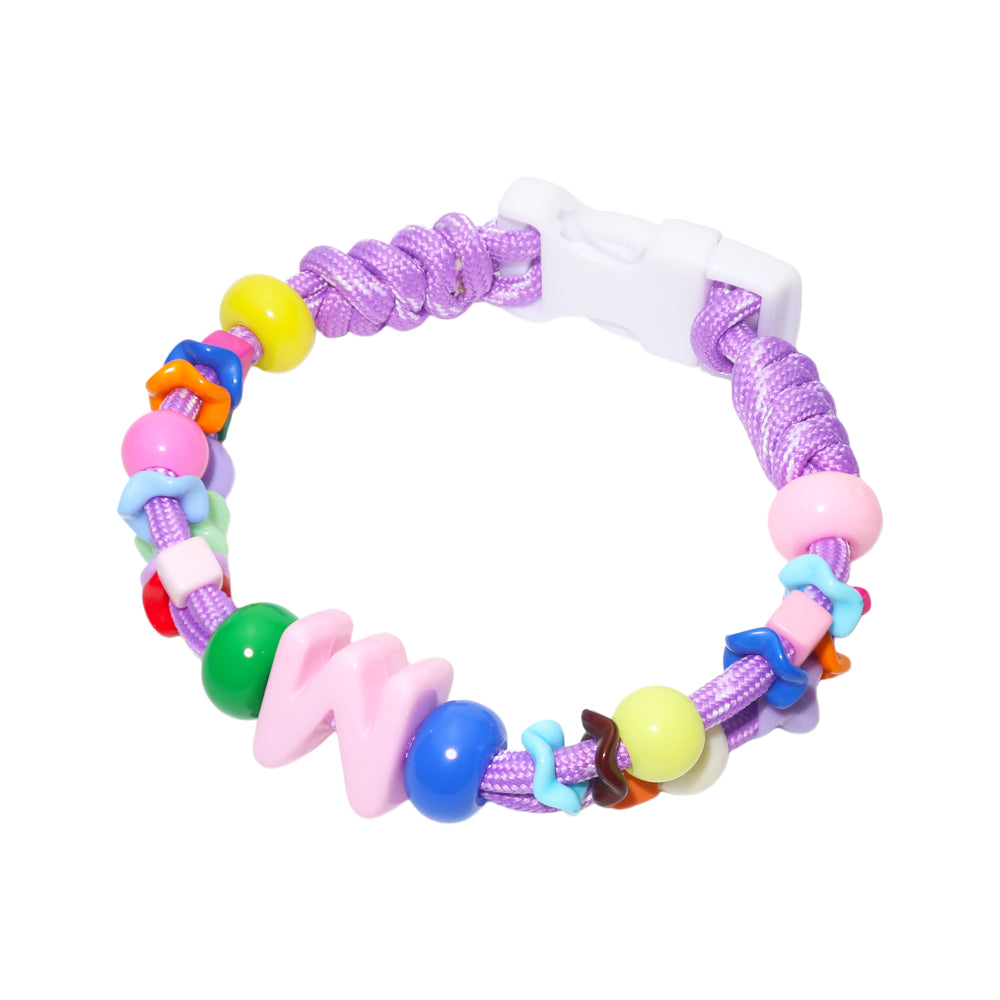 DIY Custom Dopamine Purple Woven Pet Necklace for Cats and Dogs